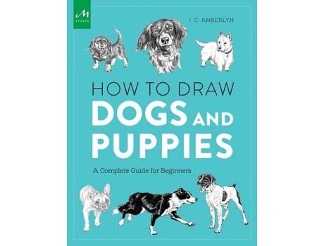 Livro How To Draw Dogs And Puppies de Jc Amberlyn (Inglês)