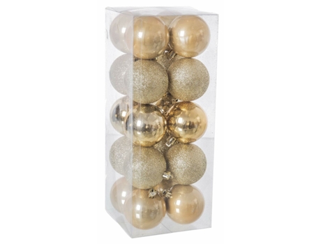 Bolas de Natal Dourado Plástico 6 x 6 x 6 cm (20 Peças) (20 Unidades)