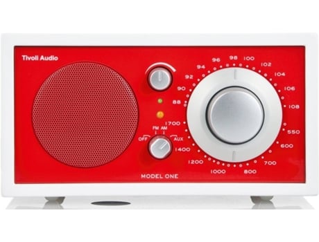 Rádio  AUDIO Model ONE (Vermelho / Branco - Analógico - AM, FM - Corrente)