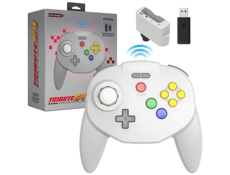 Comando para Nintendo 64/Switch/Pc/Mac Gray Retro-Bit Tribute64 2.4Ghz Wireless