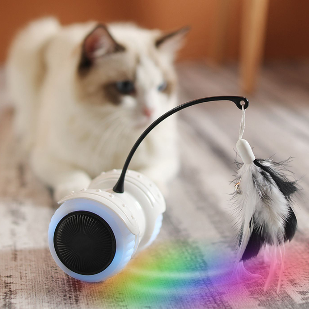 bola gato USB - bola 360 graus auto-rotativa - animal recarregável