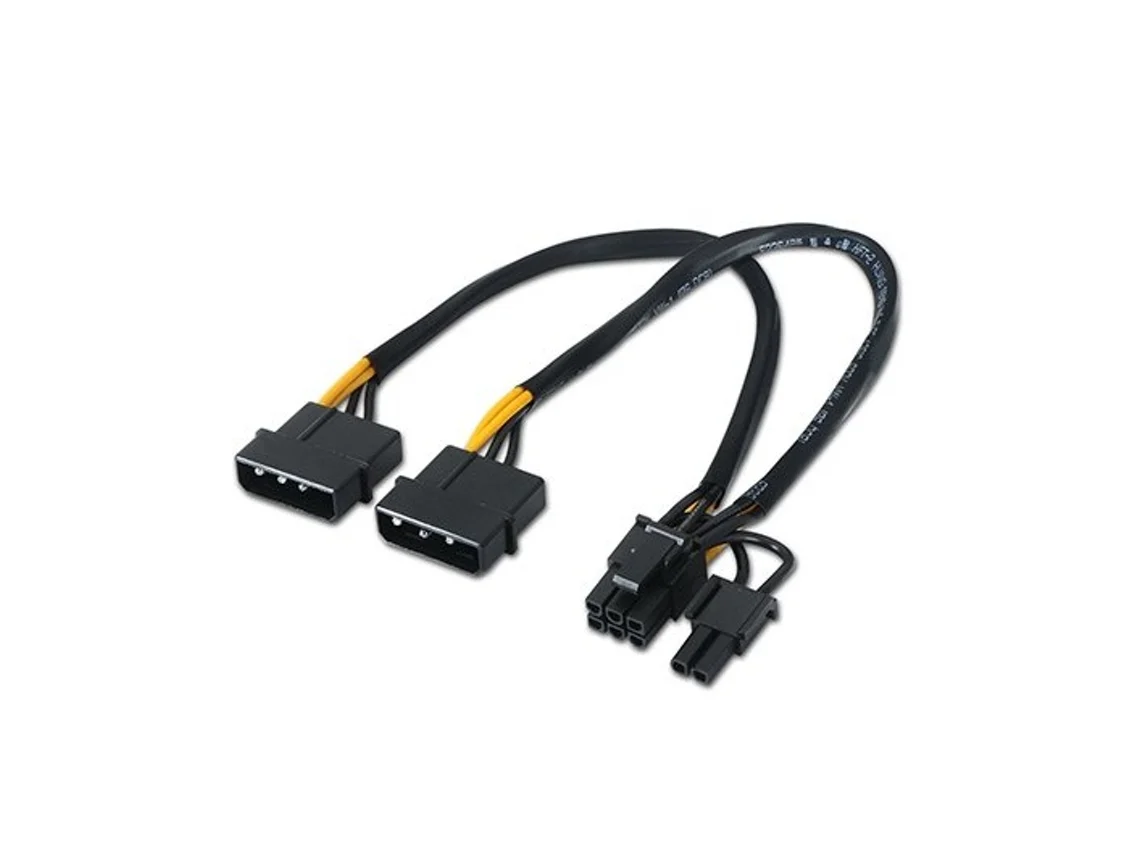 Cabo de Alimentação NEDISDERTIS (PCI-E - Molex - 20 cm - Preto)