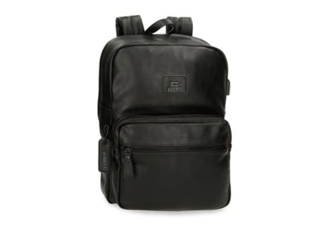 Mochila ADEPT Axel (PU - Preto - 30 x 40 x 8 cm)