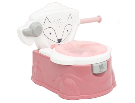 Baby Potty para Treinar O Penico Foxy By TWINLY – Banheiro Infantil com Redutor Sanitário com Porta Rolo de Papel e Puxador Simulado de Corrente R.