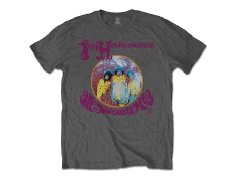 T-Shirt ROCK OFF Jimi Hendrix - Are You Experienced? Cinzento (Tamanho: XL)