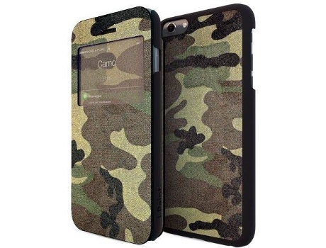 Capa iPhone 6 Plus, 6s Plus, 7 Plus, 8 Plus  Camouflage Verde