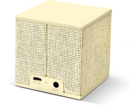 Coluna Bluetooth  Rockbox Cube Fabric (Amarelo - 3W - Autonomia: 8 horas)