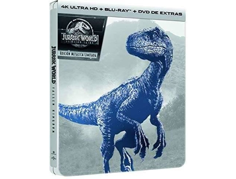 DVD Jurassic World 2 El Reino Caido (4K Uhd Extras) - Edición Metálica (Edição em Espanhol)