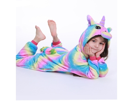 Pijama SLOWMOOSE Inverno Meninos Costura Crianças Cosplay Costura Onesie  Unicórnio Pijama Pijama para Meninas 4-12 Anos L03 - 4T (La39 - 10)