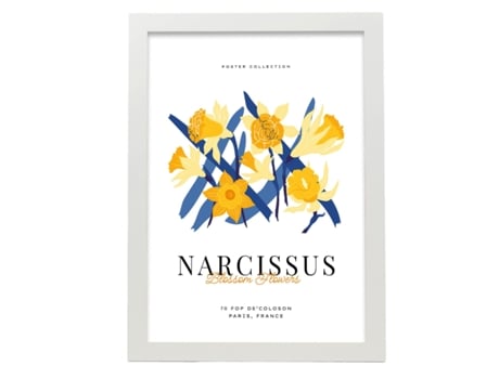 Póster Artemante NACNIC Pop. Narcissus Flor Ilustrações artísticas modernas para decoração de interiores.