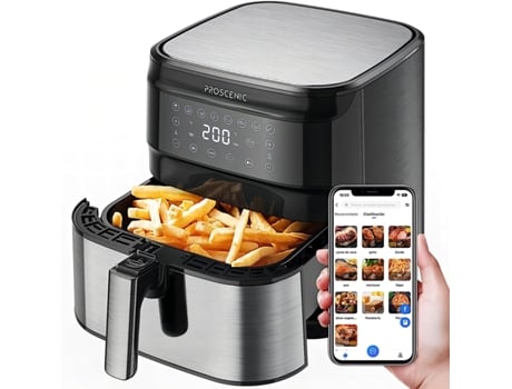 Air Fryer Proscenic T31 1700W Forno 15L Grande Capacidade 12 Predefinições  Circulação de Ar de 360 Graus Invertendo Lembrete