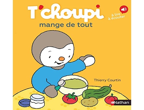 Livro Tchoupi mange de tout de Thierry Courtin (Francês)