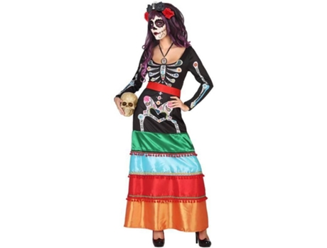 Fato de Mulher DISFRAZZES Catrina Multicolor (Tam: M/L)