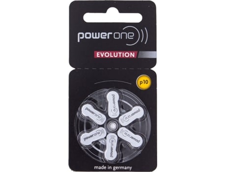 POWER ONE Evolution P10 Baterias para Aparelhos Auditivos com Adesivo Marrom