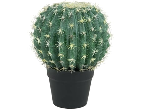 Planta Artificial EUROPALMS Barrel Cactus (Verde - 34 cm)