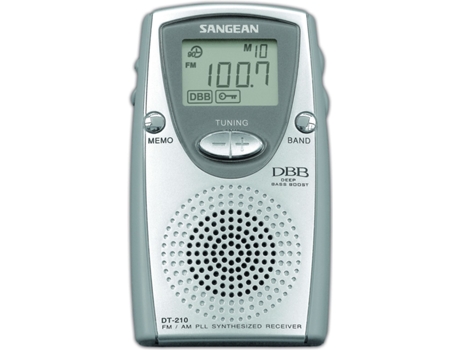 Rádio  DT-210 (Prata - Digital - FM/AM - Pilhas)