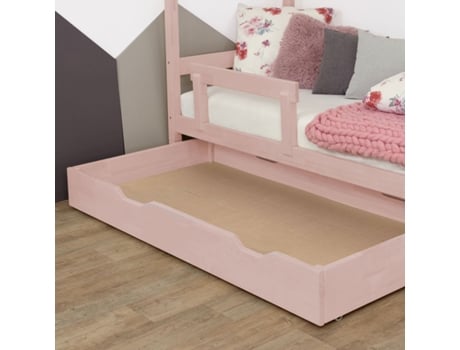 Gaveta de cama BUDDY 120 x 180 - rosa pastel BENLEMI