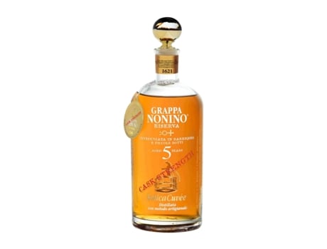 Aguardente Grappa NONINO Antica Cuvée Cask Strength Barrique Gereift Merlot, Schioppettino e Cabernet Reserva 5 Anos (0.7 L - 1 Unidade)