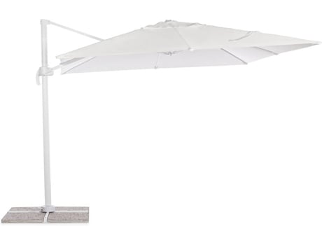 Guarda-Chuva de Jardim ELIOS PARASOLS Em Alumínio com Mastro descentralizado para Casa E Instalações Paradise White (3x3m)