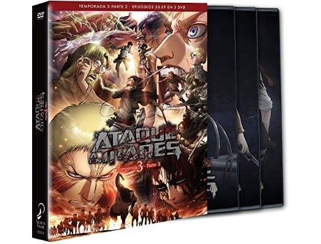 Shingeki no Kyojin Attack On Titan / Ataque a Los Titanes Temporada 3 (Parte 2) Episódios 50 a 59 [DVD]