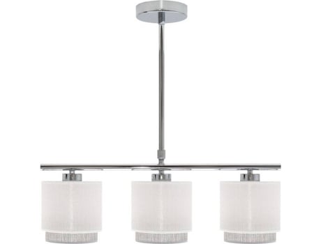 Candeeiro de Teto  Kenya 3 Luzes (Branco - E14 - Máx. 40W - Tecido)