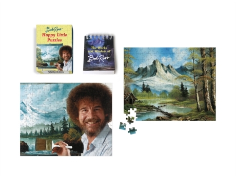 Livro bob ross: happy little puzzles de bob ross (inglês)