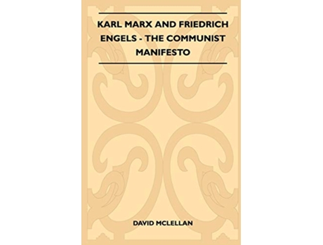 Livro Karl Marx And Friedrich Engels The Communist Manifesto de David McLellan (Inglês)