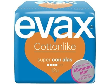 Pensos Higiénicos Cottonlike Super Plus Com Abas Evax 20 Un