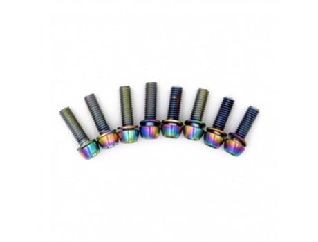 Conjunto de 8 Parafusos de Haste TITLE Dm1 Oil Slick