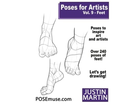 Livro Poses for Artists Volume 9 Feet de Justin R Martin (Inglês)