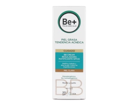 Regulador matificante Be + BB Creme para Acne Pele com FPS 20 Tom Claro 40ml