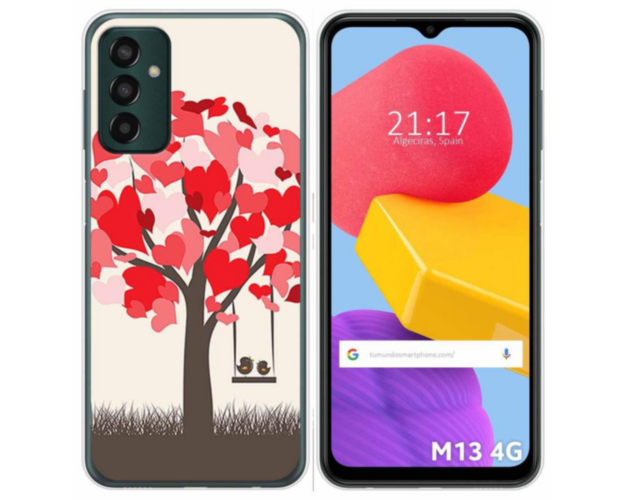 Capa Silicone para Samsung Galaxy M13 4G Desenho Passaritos