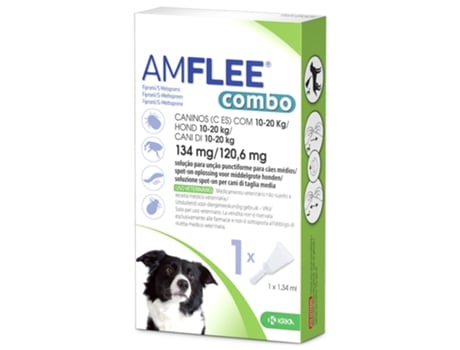 Pipetas para Cão AMFLEE Combo (Quantidade: 1 Pipeta - 10 - 20 Kg)