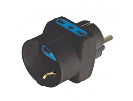 Adaptador de tomada elétrica RDL5917 Tipo L (IT) Tipo L (IT) Tipo F Preto REDLINE