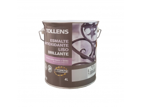 Esmalte TOLLENS Suave Brilhante Antioxidante 4 L Prata Cinza 416