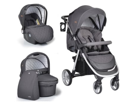 Carrinho de Bebé CANGAROO 3 In 1 Noble Dark Grey