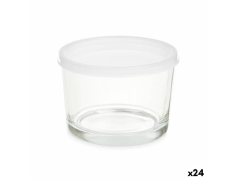 Lancheira Transparente Vidro Polipropileno 200 ml (24 Unidades)