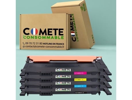 Clt-406S Pacote de 4 Toner para Samsung Clt-406S Clt-406C Clt-K406S 406S Preto Ciano Magenta Amarelo para Impressora Samsung COMETE CONSOMMABLE