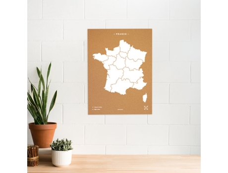 Mapa de Cortiça MISSWOOD Woody Map Natural Francia