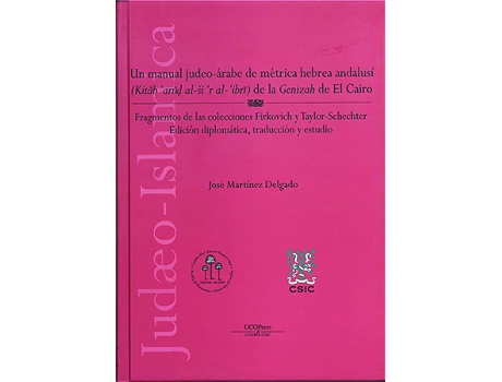 Livro Un Manual Judeo-Arabe De Metrica Hebrea-Andalus¡ De La Geni de Mart¡Nez Delgado, Jose (Árabe)