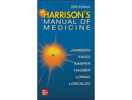 Livro Harrisons Manual of Medicine de Dennis Kasper, Anthony Fauci, Stephen Hauser, Dan Longo, J. Larry Jameson, Joseph Loscalzo (Inglês)