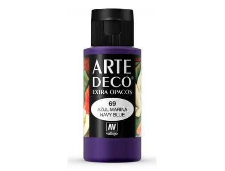 Tinta Acrílica Arte Deco Vallejo 200 Ml (Azul Marinho 69)