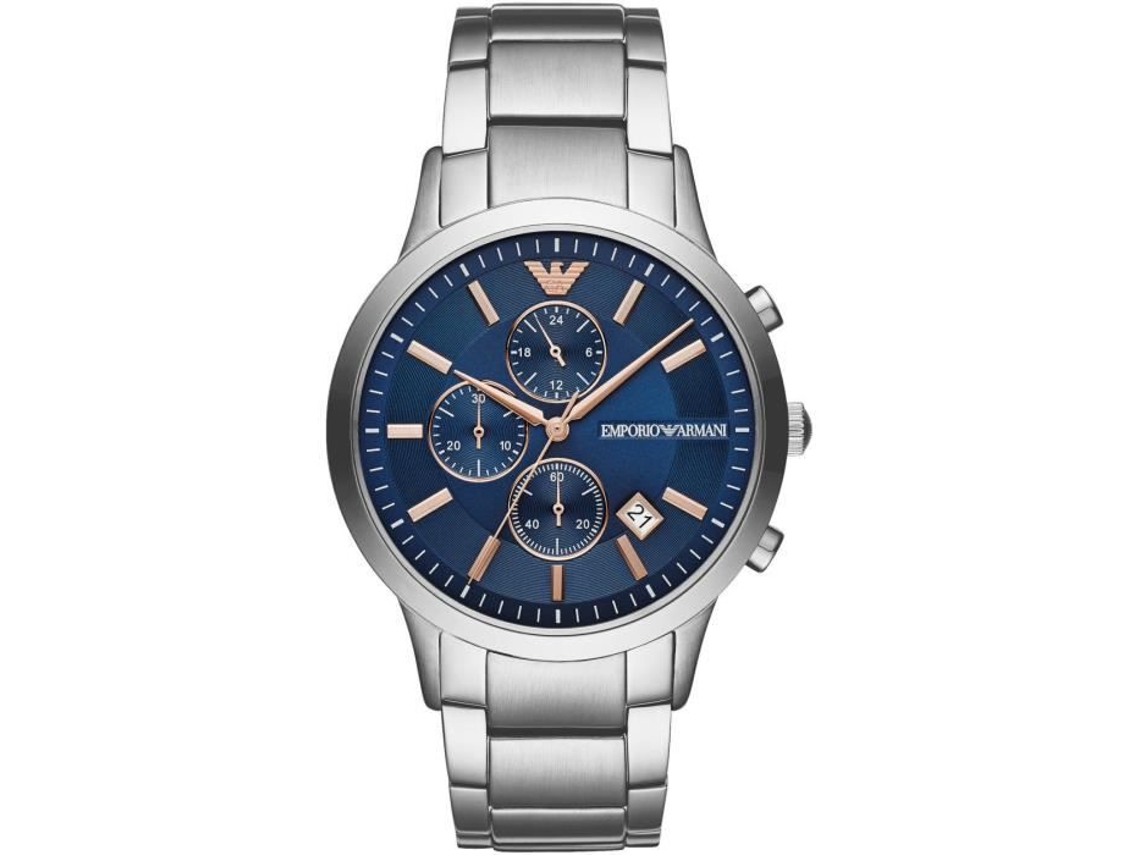 EMPORIO ARMANI Rel gio Masculino Quartzo Cron grafo Pulseira de