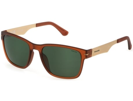 Police Spll09-56w45m Sunglasses Castanho Green Homem