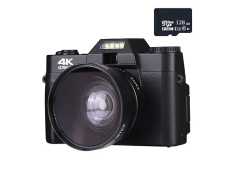 Máquinas Fotográficas Digital SZSMART R10 16Xzoom 4K Uhd Wifi 3 Polegadas + Lentes 128Gb