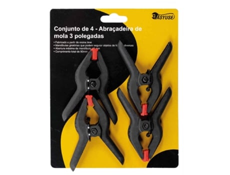 Conjunto De 4 Pinças De Fixação 3''