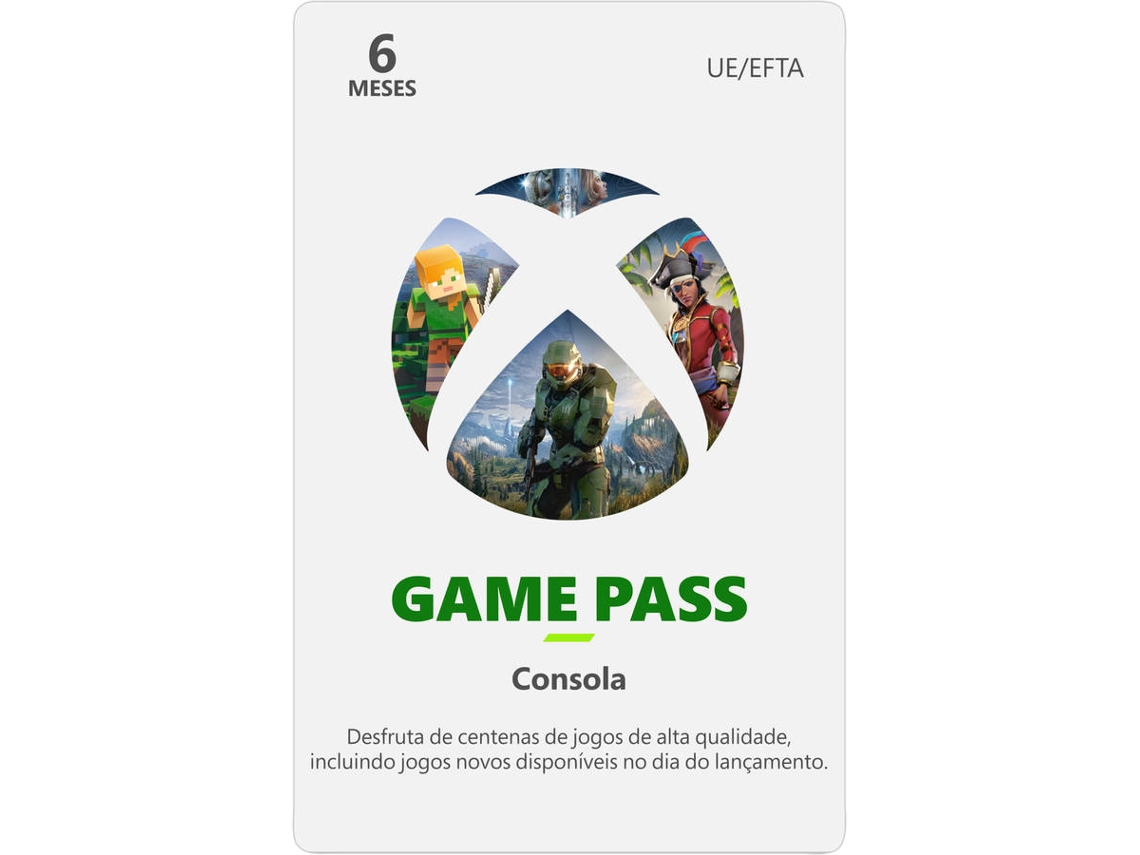 Xbox Game Pass para Consola 6 Meses Licença Digital
