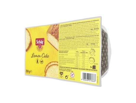 LEMON CAKE BIZCOCHO SIN GLUTEN NI LACTOSA 250 GR