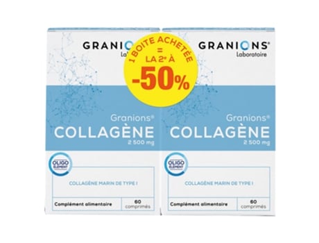 Romãs de Colágeno 2500 Mg Lote de 2 X 60 Comprimidos GRANIONS