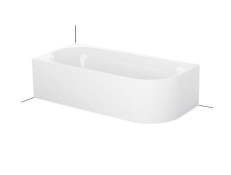 Banheira BETTE Lux Oval IV Silhouette banheira de canto 195x95x45cm 2 inclinações traseiras Instalação no canto esquerdo 3427CERVS